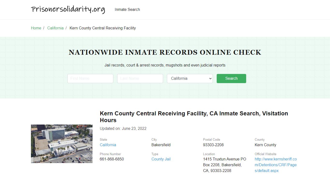 Kern County Central Receiving Facility - prisonersolidarity.org