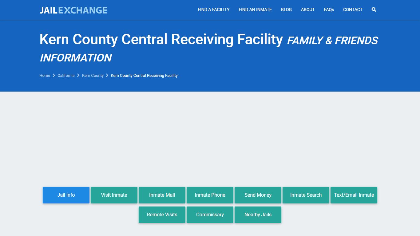 Kern County Central Receiving Facility CA | Booking, Visiting, Calls, Phone